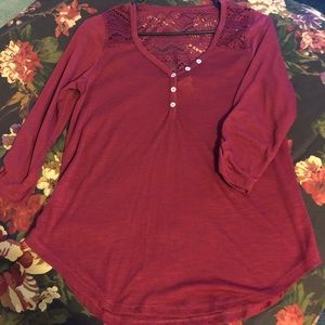 Burgundy blouse